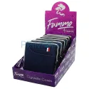 Tabachera metalica pentru tigari cu exterior din piele marca Fummo