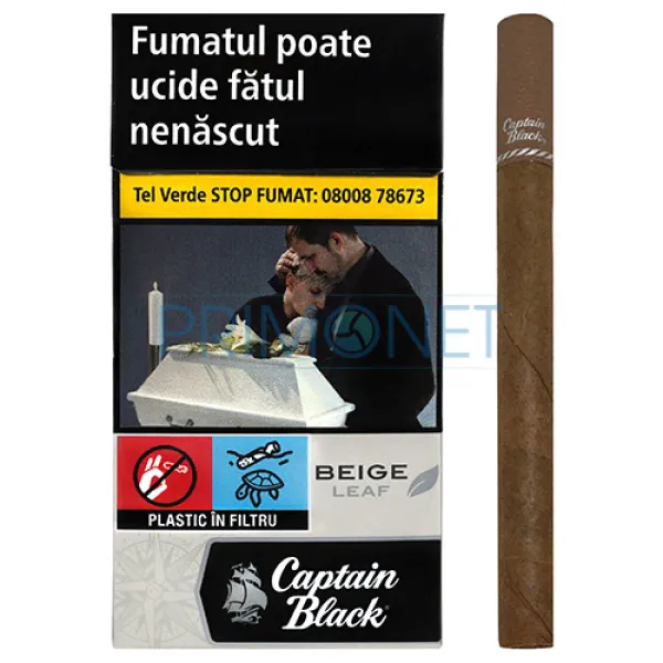 Tigari de foi Captain Black Filter Beige 19g (vanilie) 10