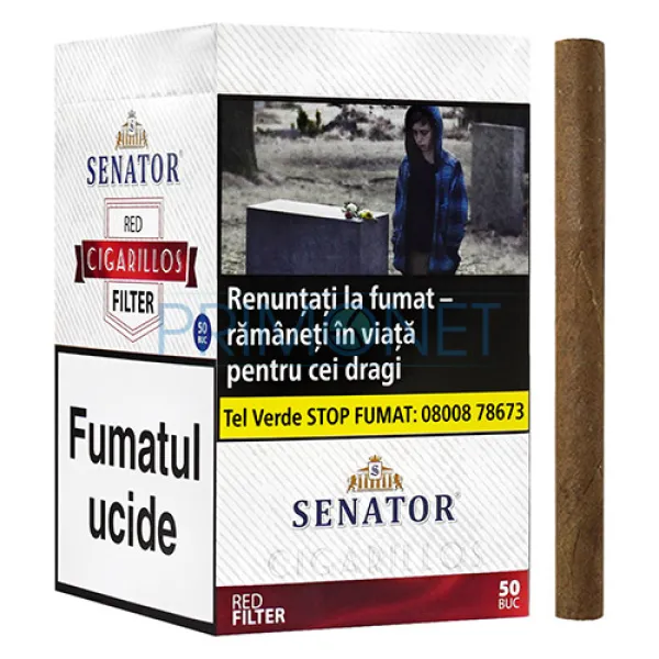 Tigari de foi Senator Filter Red 65g (50)