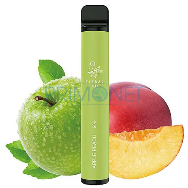 Mini narghilea Elf Bar Apple Peach 600 (20 mg)