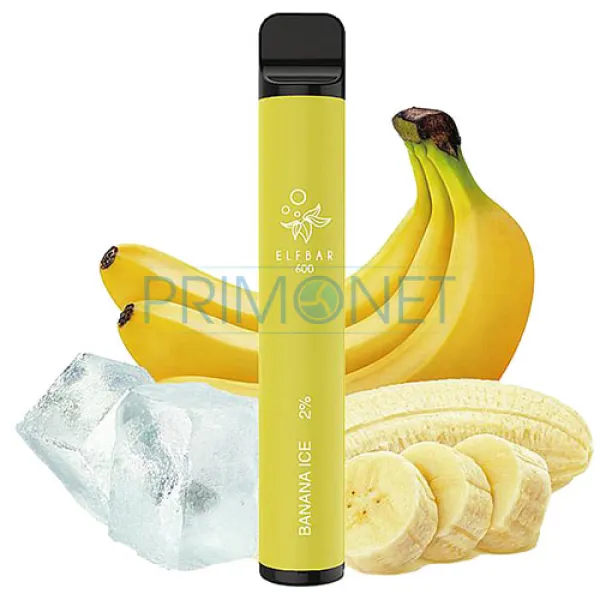 Mini narghilea Elf Bar Banana Ice 600 (20 mg)