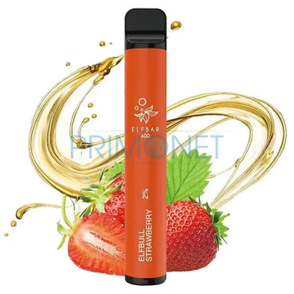 Mini narghilea Elf Bar Elfbull Strawberry 600 (20 mg)