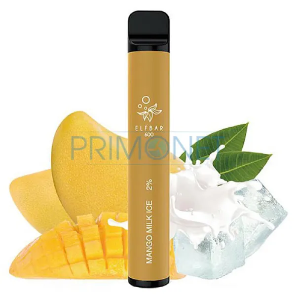 Mini narghilea Elf Bar Mango Milk Ice 600 (20 mg)