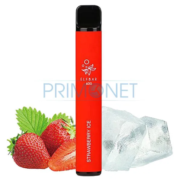 Mini narghilea Elf Bar Strawberry Ice 600 (20 mg)