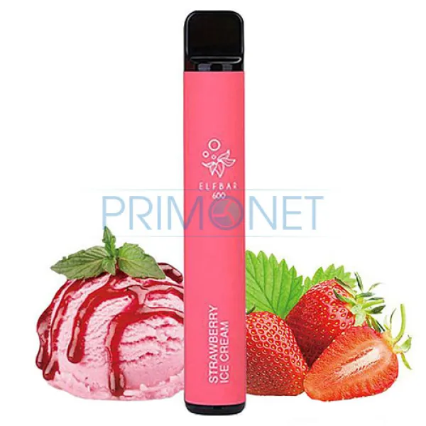 Mini narghilea Elf Bar Strawberry Ice Cream 600 (20 mg)