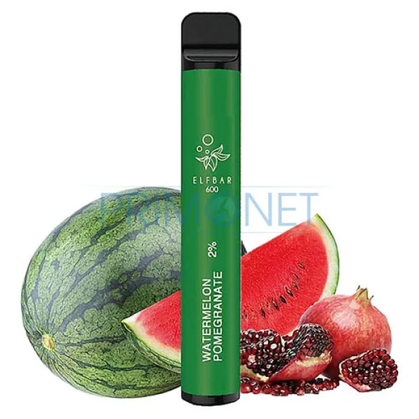 Mini narghilea Elf Bar Watermelon Pomegranate 600 (20 mg)