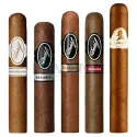 Cutie de lemn cu 5 trabucuri premium de origine Davidoff Robusto Selection