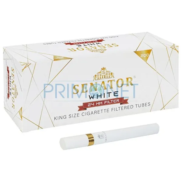Tuburi Tigari Senator Xtra White (24 mm) 200