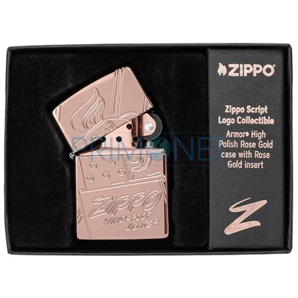 152263 Bricheta Zippo Script Collectible Rose Gold