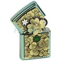 Bricheta originala de calitate din metal editie limitata Zippo Trick Golden Clover