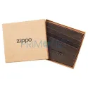 Portofel Zippo pentru carduri confectionat din piele