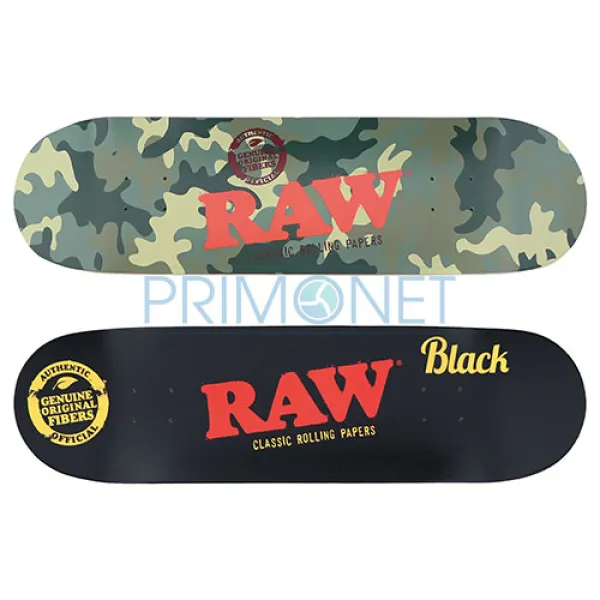 14661 RAW Skate Board Camo & Black
