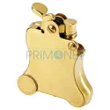 Bricheta metalica cu flacara normala Ronson Banjo Brass Satin cu benzina