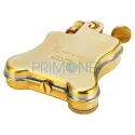 Bricheta metalica cu flacara normala Ronson Banjo Brass Satin cu benzina