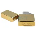 Bricheta metalica cu benzina Ronson Gold Polished cu flacara normala
