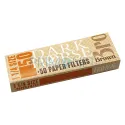 Pachet cu 50 foite pentru rulat tutun + filter tips Dark Horse Brown 1 1/4