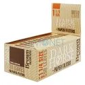 Pachet cu 50 foite pentru rulat tutun + filter tips Dark Horse Brown 1 1/4