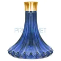 Narghilea aladin MVP Gold Blue 46 CM cu bol din sticla de culoare albastru cu coloana aurie