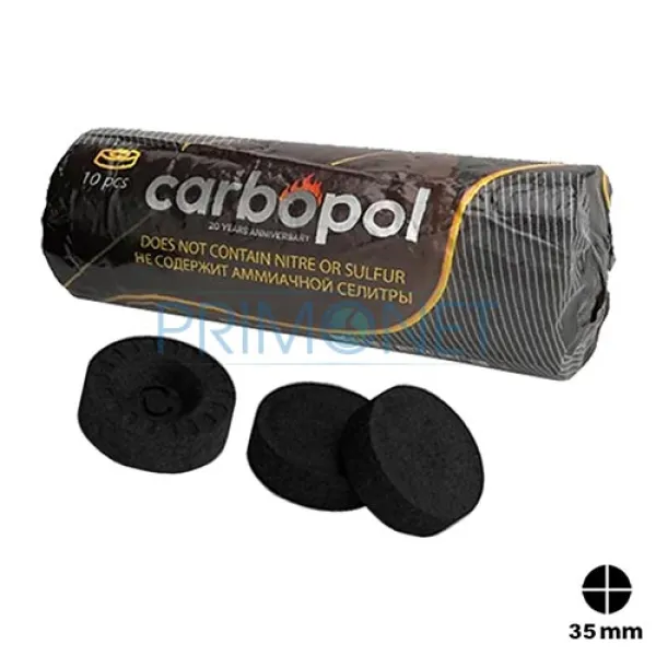 Pachet cu 10 tablete de carbuni Carbopol Quick Lite de 35 mm