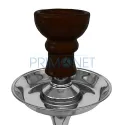 Narghilea egipteana t79 blue cu inaltimea de 47 cm