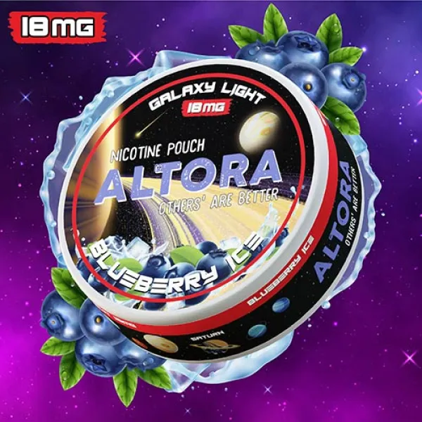 Pouch nicotina Altora Blueberry Ice Galaxy Light 18 mg/g (9 mg/pouch)