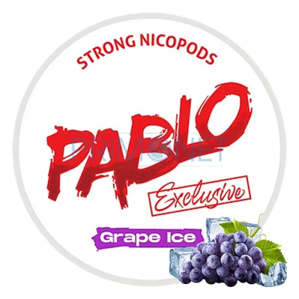 Pouch nicotina Pablo Exclusive Grape Ice 28 mg/g (16.8 mg/pouch)