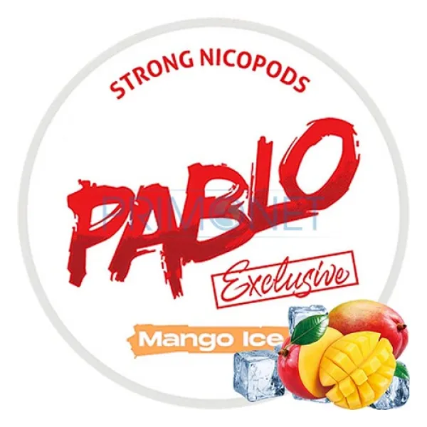 Pouch nicotina Pablo Exclusive Mango Ice 28 mg/g (16.8 mg/pouch)