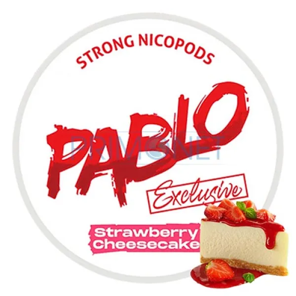 Pouch nicotina Pablo Exclusive Strawberry Cheesecake 28 mg/g (16.8 mg/pouch)