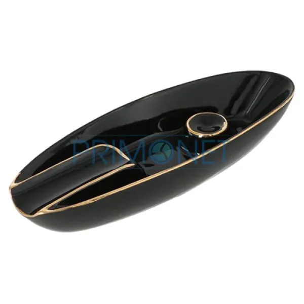 421018 Scrumiera trabuc Ceramic Black
