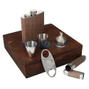 Set cadou pentru barbati Cigar Smokers cu plosca metalica