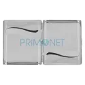 Tabachera metalica pentru tigari Caseti Chrome Black cu capacitate de 18 tigari