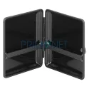 Tabachera pentru 18 tigari marca Von Hofe din piele naturala cu print carbon