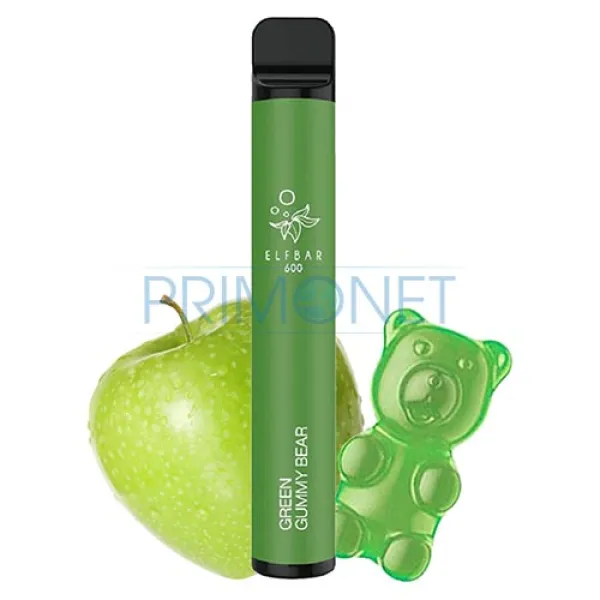 Mini narghilea Elf Bar Green Gummy Bear 600 (20 mg)