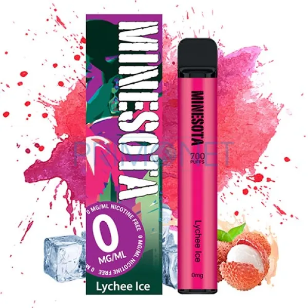 Mini narghilea Minesota Ice Lychee (0 mg) 700 pufuri