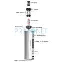 Kit complet de tigara electronica Vaporesso GTX One Silver cu mod si atomizor