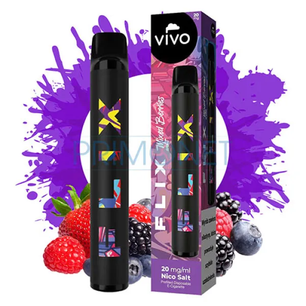 Mini narghilea VIVO FLIX Mixed Berries (20 mg) 700 pufuri