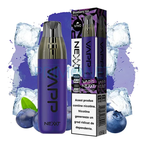 Mini narghilea VIVO Nexxt Blueberry Ice (20 mg) 1000 pufuri