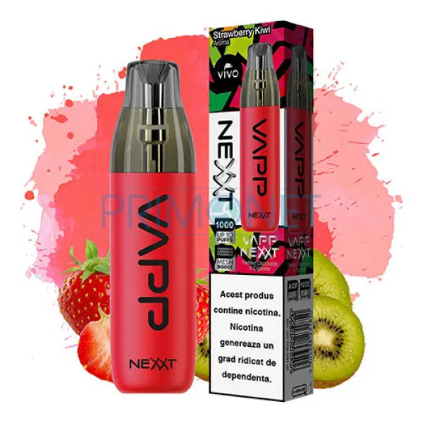 Mini narghilea VIVO Nexxt Strawberry Kiwi (20 mg) 1000 pufuri