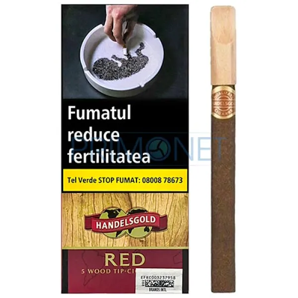 Tigari de foi Handelsgold Wood Tip Red 26g (cirese) 5