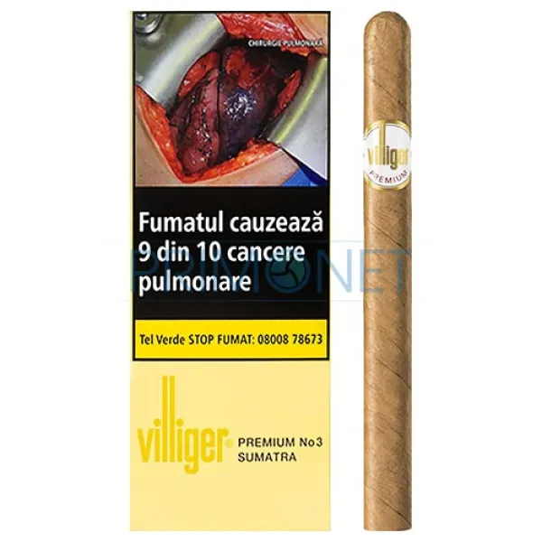 Tigari de foi Villiger Premium No 3 Sumatra 53g (5)