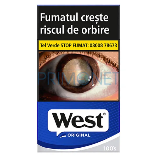 Tigarete West Blue 100's