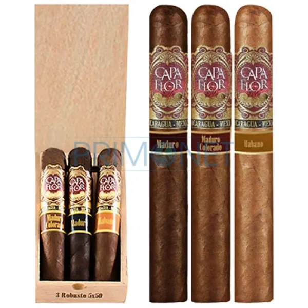 Trabucuri Capa Flor Triple Robusto Selection Gift Box (3)