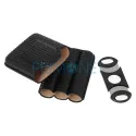 Etui pentru trabucuri WinJet Diamond Black cu capacitate de 3 trabucuri