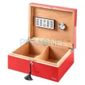 Humidor pentru trabucuri Caseti Paris Red din lemn de cedru