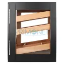 Humidor cabinet pentru trabucuri Angelo Black Matt cu 3 rafturi interioare