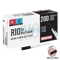 Tuburi tigari RIO Micro Slim Black Filter (20 mm) 200