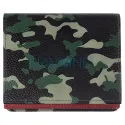 Portofel Zippo din piele nappa de culoare verde camuflaj