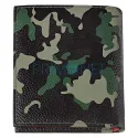 Portofel Zippo din piele cu 7 compartimente pentru card de culoare verde camuflaj