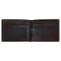 Portofel confectionat din piele naturala de culoare maro inchis marca Zippo original