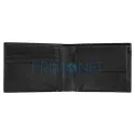Portofel Zippo din piele naturala nappa de culoare neagra